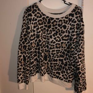 Cheetah leopard print oversized sweater size XXL